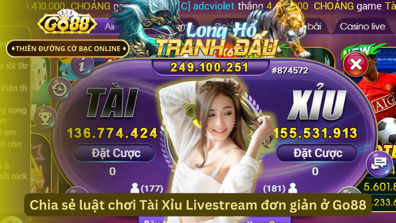 Chia sẻ luật chơi Tài Xỉu Livestream đơn giản ở Go88